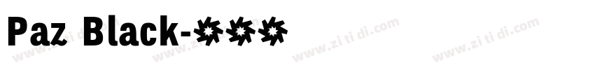 Paz Black字体转换